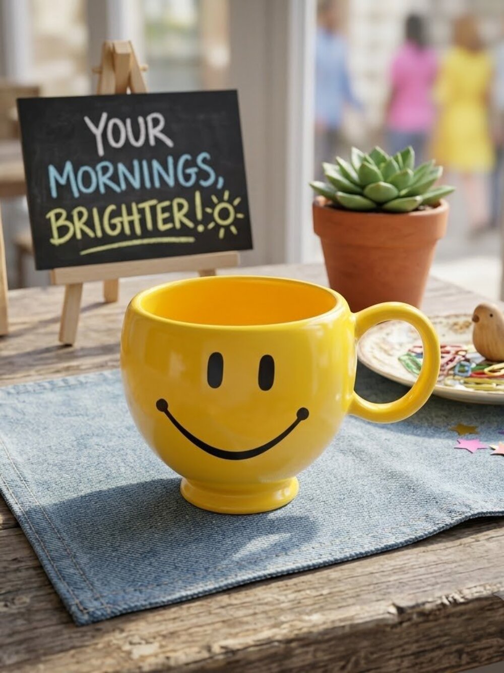 Smiley Face Mug Yellow Vintage Retro Have a Nice Day Mug